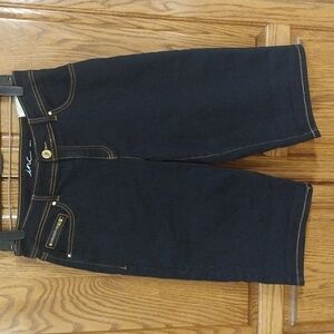 INC International Concepts NWT  Tikglo Curvy Bermuda Shorts Size 8 Dark Wash